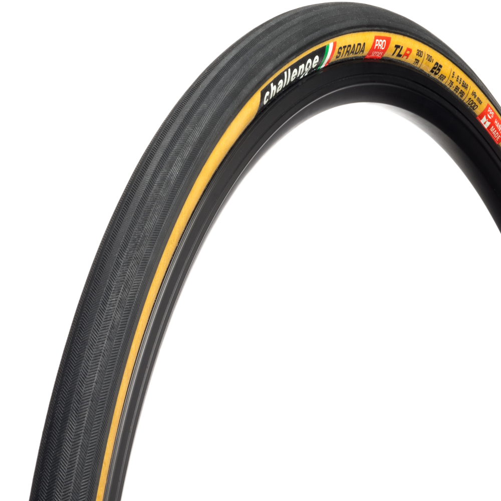 CHALLENGE Strada 25 622 Tubeless TLR Tan Road Tire 00547