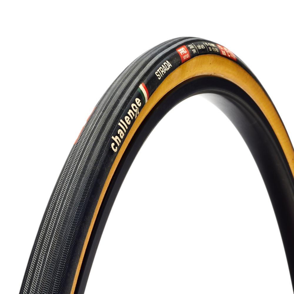 CHALLENGE Strada 25 28 Tubular Tubular Tan Road Tire 10504