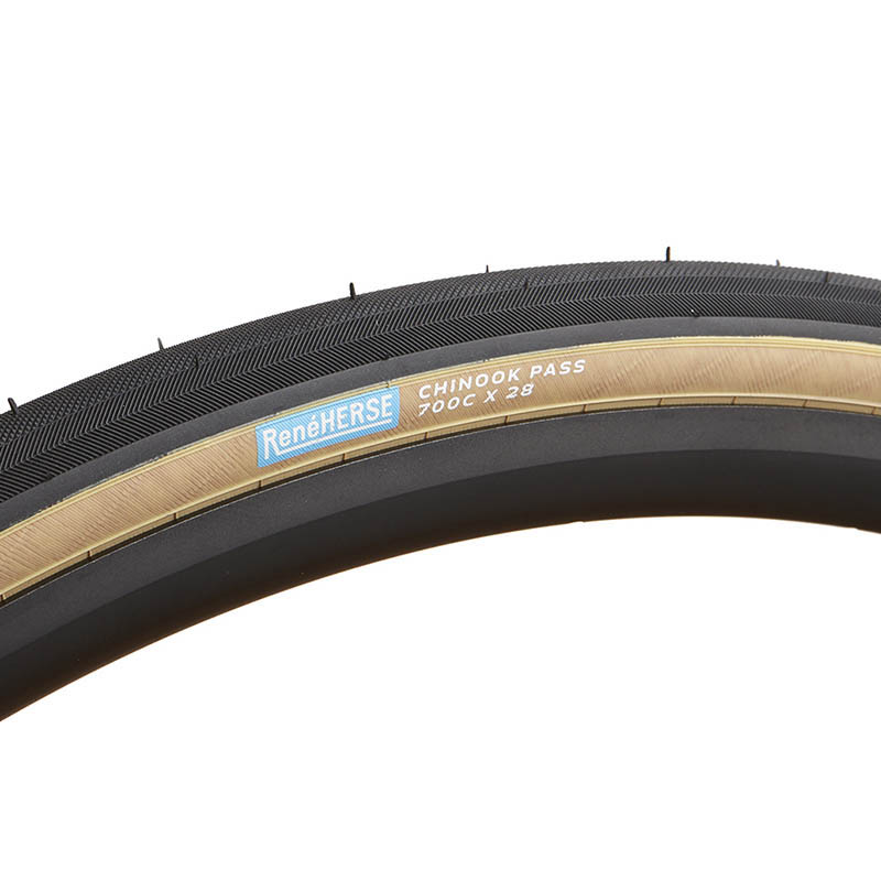 RENE HERSE Chinook Pass Tire Standard Casing 28 622 Clincher Non TLR Tan Road Tire