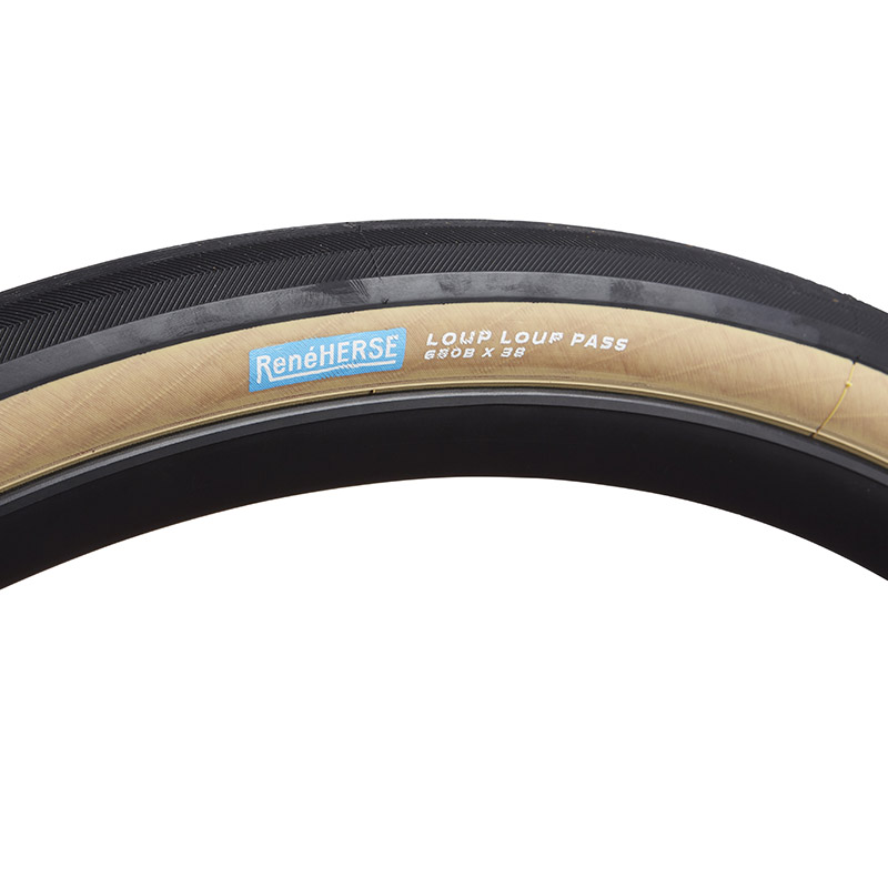 RENE HERSE Loup Loup Pass Tire Standard Casing 38 584 Clincher Non TLR Tan Gravel CX Tire